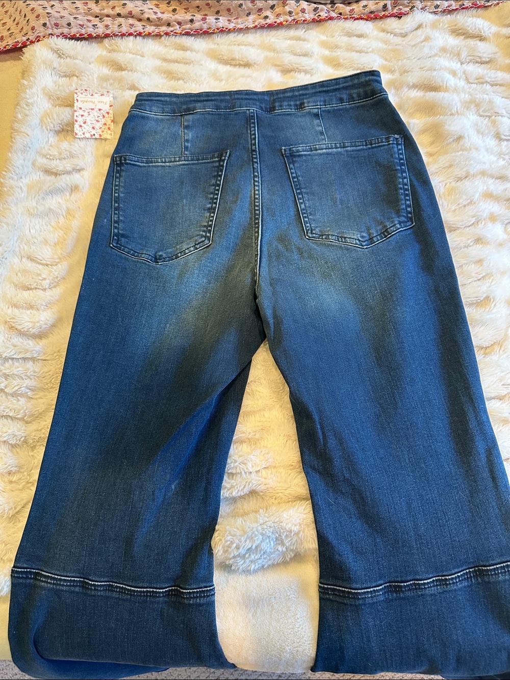 We The Free Deep Indigo Flare Jeans - Wide Leg - Picture 4 of 4